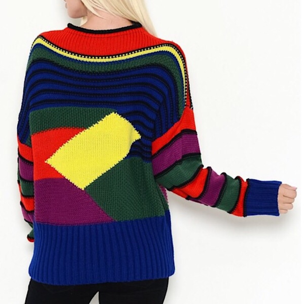 Multi-color stripe sweater - Picture 2 of 3